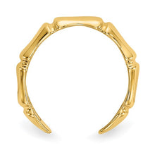 Load image into Gallery viewer, 14k Yellow Gold Bamboo Toe Ring
