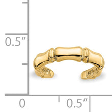 Load image into Gallery viewer, 14k Yellow Gold Bamboo Toe Ring
