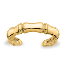 Load image into Gallery viewer, 14k Yellow Gold Bamboo Toe Ring
