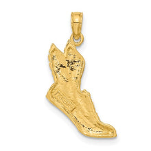 Load image into Gallery viewer, 14k Yellow Gold Polished Running Shoe Pendant
