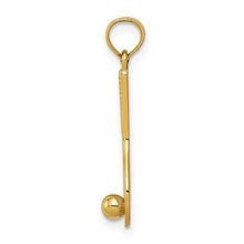 Load image into Gallery viewer, 14k Yellow Gold Tennis Racquet and Ball Charm
