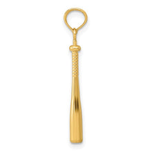 Load image into Gallery viewer, 14k Yellow Gold 3-D Baseball Bat Pendant
