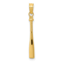 Load image into Gallery viewer, 14k Yellow Gold 3-D Baseball Bat Pendant
