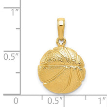 Load image into Gallery viewer, 14k Yellow Gold Basketball Pendant
