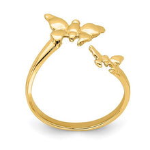 Load image into Gallery viewer, 14K Yellow Gold Polished Butterfly Toe Ring
