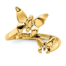 Load image into Gallery viewer, 14K Yellow Gold Polished Butterfly Toe Ring
