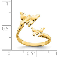 Load image into Gallery viewer, 14K Yellow Gold Polished Butterfly Toe Ring
