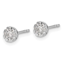 Load image into Gallery viewer, 14k White Gold 0.21cttw Natural Diamond Cluster Earrings
