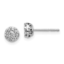 Load image into Gallery viewer, 14k White Gold 0.21cttw Natural Diamond Cluster Earrings
