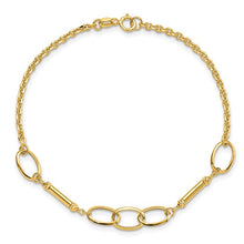 Load image into Gallery viewer, 14K Yellow Gold Bars and Links 7.5&quot; Bracelet
