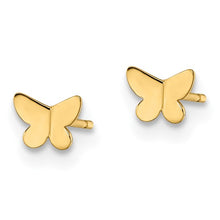 Load image into Gallery viewer, 14k Yellow Gold Butterfly Post Earrings
