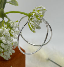 Load image into Gallery viewer, Sterling Silver 1.3mm Hinged Hoop Earrings In Multiple Sizes
