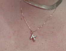 Load image into Gallery viewer, 14K Yellow Gold Bubble Initial 18&quot; Necklace
