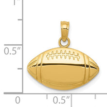 Load image into Gallery viewer, 14k Yellow Gold Football Charm
