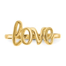 Load image into Gallery viewer, 14k Yellow Gold Polished Love Ring, Sizes 6-8
