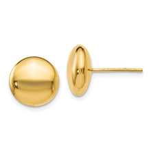 Load image into Gallery viewer, 14K Gold Polished Button Post Earrings In Multiple Colors
