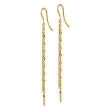 Load image into Gallery viewer, 14K Yellow Gold Polished Tassel Dangle Shephard Hook Earrings
