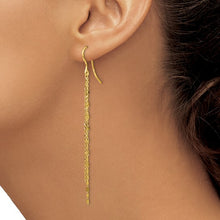 Load image into Gallery viewer, 14K Yellow Gold Polished Tassel Dangle Shephard Hook Earrings
