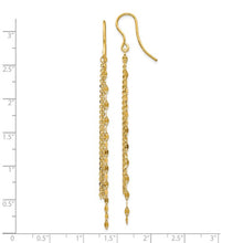 Load image into Gallery viewer, 14K Yellow Gold Polished Tassel Dangle Shephard Hook Earrings
