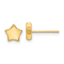 Load image into Gallery viewer, 14K Yellow Gold Polished Stars Post Earrings
