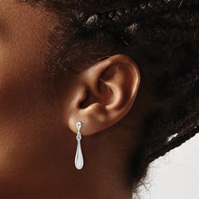 Load image into Gallery viewer, 14K Gold Polished Teardrop Post Dangle Earrings In Multiple Colors
