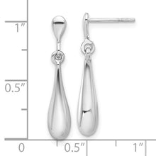 Load image into Gallery viewer, 14K Gold Polished Teardrop Post Dangle Earrings In Multiple Colors
