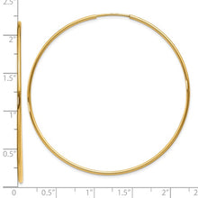 Load image into Gallery viewer, 14k Yellow Gold 1.25mm Endless Hoop Earring
