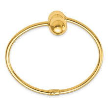 Load image into Gallery viewer, 14K Yellow Gold Polished Hinged Cuff Bangle
