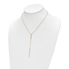 Load image into Gallery viewer, 14K Yellow Gold Polished Y-drop Bar with 1&quot; ext. 16&quot; Necklace
