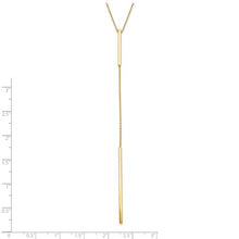 Load image into Gallery viewer, 14K Yellow Gold Polished Y-drop Bar with 1&quot; ext. 16&quot; Necklace
