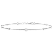 Load image into Gallery viewer, 14k White Gold Polished Disc with 1&quot; ext. 10&quot; Anklet
