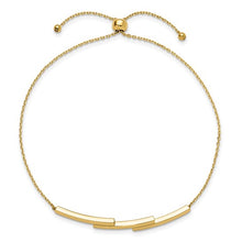 Load image into Gallery viewer, 14K Yellow Gold Polished Bar Adjustable Bracelet
