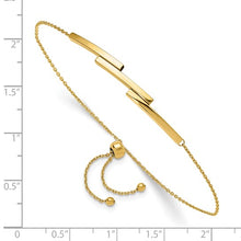 Load image into Gallery viewer, 14K Yellow Gold Polished Bar Adjustable Bracelet
