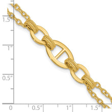 Load image into Gallery viewer, 14K Yellow Gold Polished Multi-strand Fancy Link 7.5&quot; Bracelet
