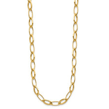 Load image into Gallery viewer, 14K Yellow Gold Polished Fancy Oval and Navette Link Necklace
