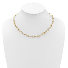 Load image into Gallery viewer, 14K Yellow Gold Polished Fancy Oval and Navette Link Necklace
