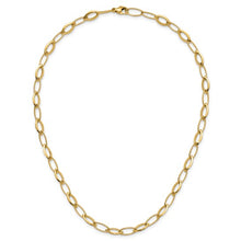 Load image into Gallery viewer, 14K Yellow Gold Polished Fancy Oval and Navette Link Necklace
