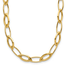 Load image into Gallery viewer, 14K Yellow Gold Polished Fancy Oval and Navette Link Necklace
