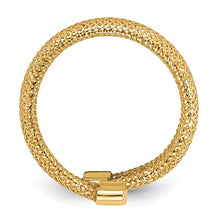 Load image into Gallery viewer, 14K Yellow Gold Mesh Bypass Stretch Ring
