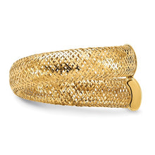 Load image into Gallery viewer, 14K Yellow Gold Mesh Bypass Stretch Ring
