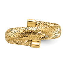 Load image into Gallery viewer, 14K Yellow Gold Mesh Bypass Stretch Ring
