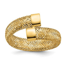 Load image into Gallery viewer, 14K Yellow Gold Mesh Bypass Stretch Ring
