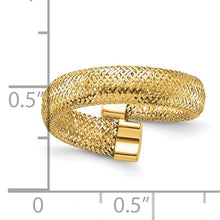 Load image into Gallery viewer, 14K Yellow Gold Mesh Bypass Stretch Ring
