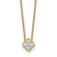 Load image into Gallery viewer, 14k Gold Lab Grown Diamond Bloom Pendant 18&quot; Necklace In Multiple Colors
