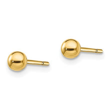 Load image into Gallery viewer, Sterling Silver Gold-Tone Polished 4mm Ball Post Earrings
