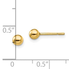 Load image into Gallery viewer, Sterling Silver Gold-Tone Polished 4mm Ball Post Earrings
