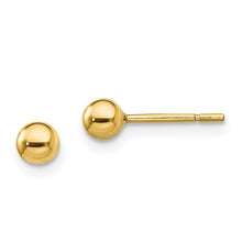 Load image into Gallery viewer, Sterling Silver Gold-Tone Polished 4mm Ball Post Earrings
