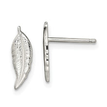 Load image into Gallery viewer, Sterling Silver Polished Feather Post Earrings
