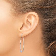 Load image into Gallery viewer, Sterling Silver Gold or White-tone CZ Threader Earrings
