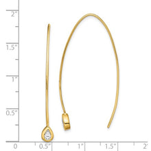 Load image into Gallery viewer, Sterling Silver Gold or White-tone CZ Threader Earrings
